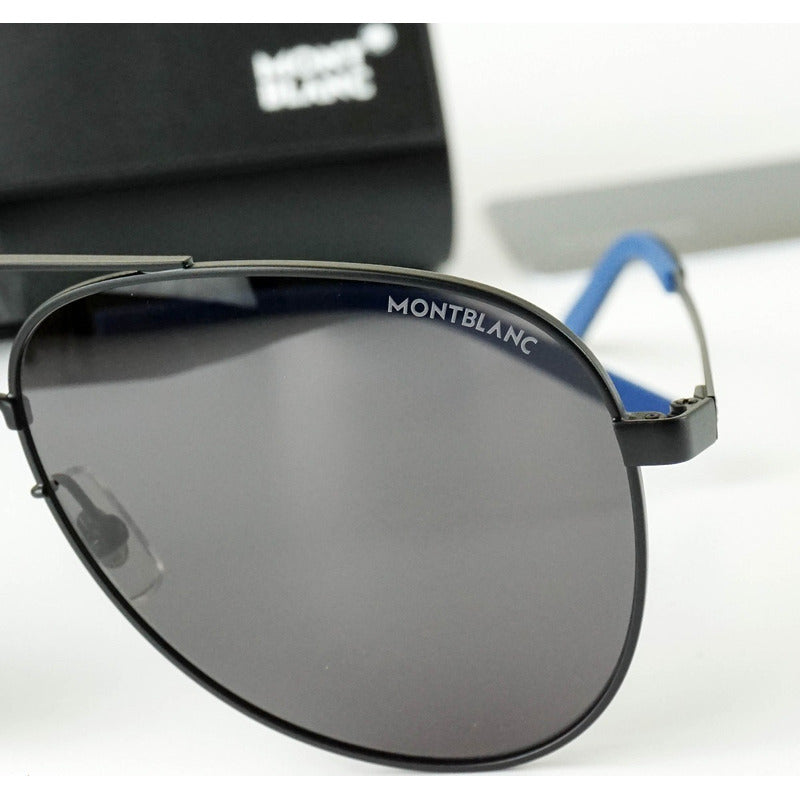Lentes Sol Mont Blanc Mb0103s Iconic Pilot Japan 59mm Suns