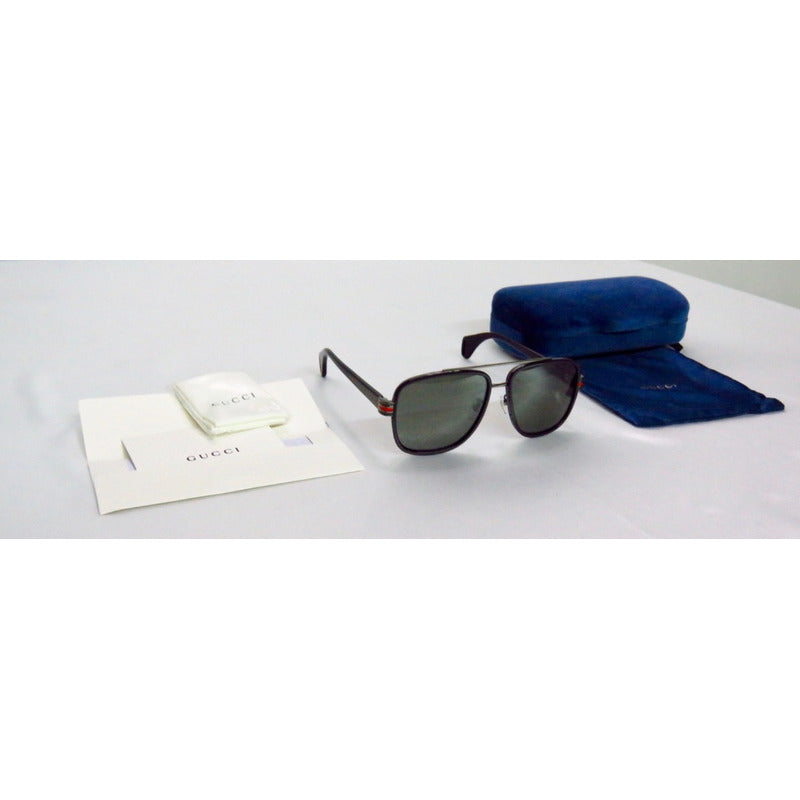 Lentes De Sol Gucci Gg0448s Iconic Pilot Japan 60mm Suns