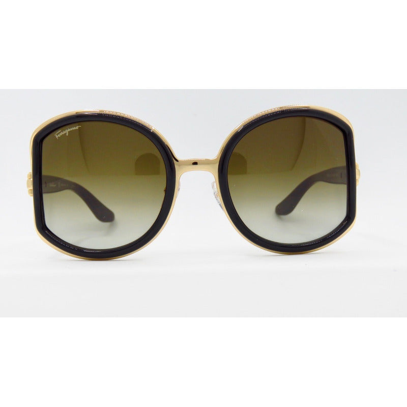 Lentes De Sol Ferragamo Sf719s Goldish Mujer Italy 55mm Suns
