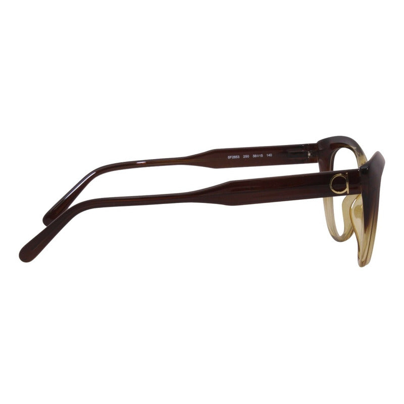 Lentes Ferragamo Sf2853 Buckle Cat Eye Armazón Otálmico 56mm