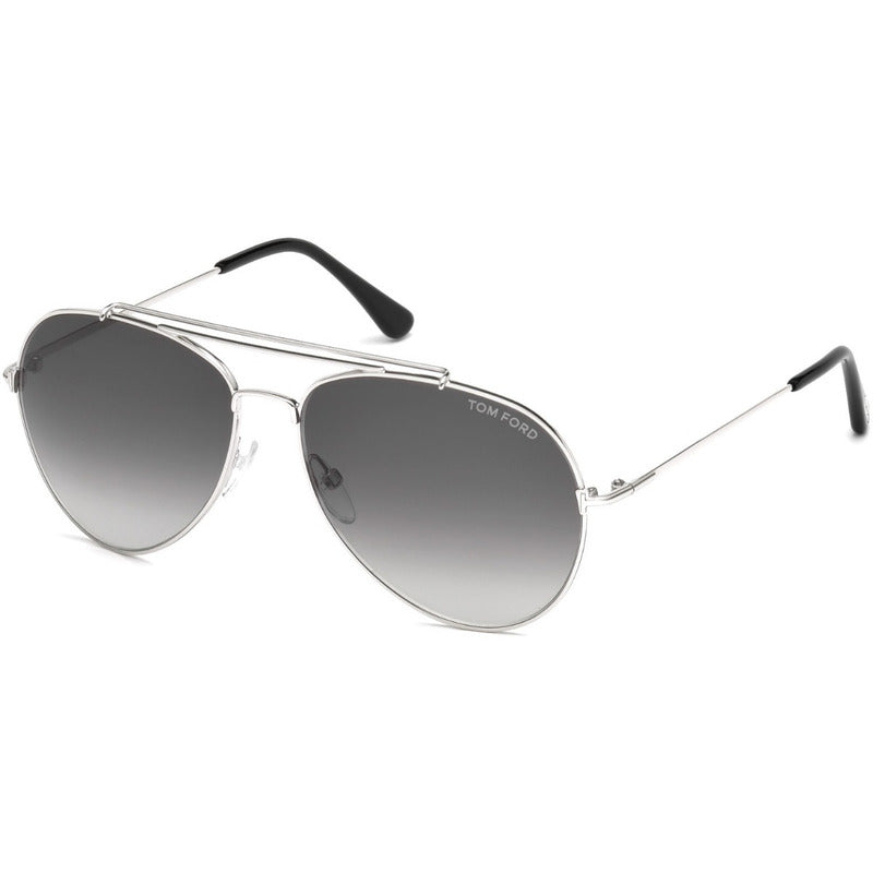 Lentes De Sol Tom Ford Ft0497 Indiana Silver Pilot 60mm Suns