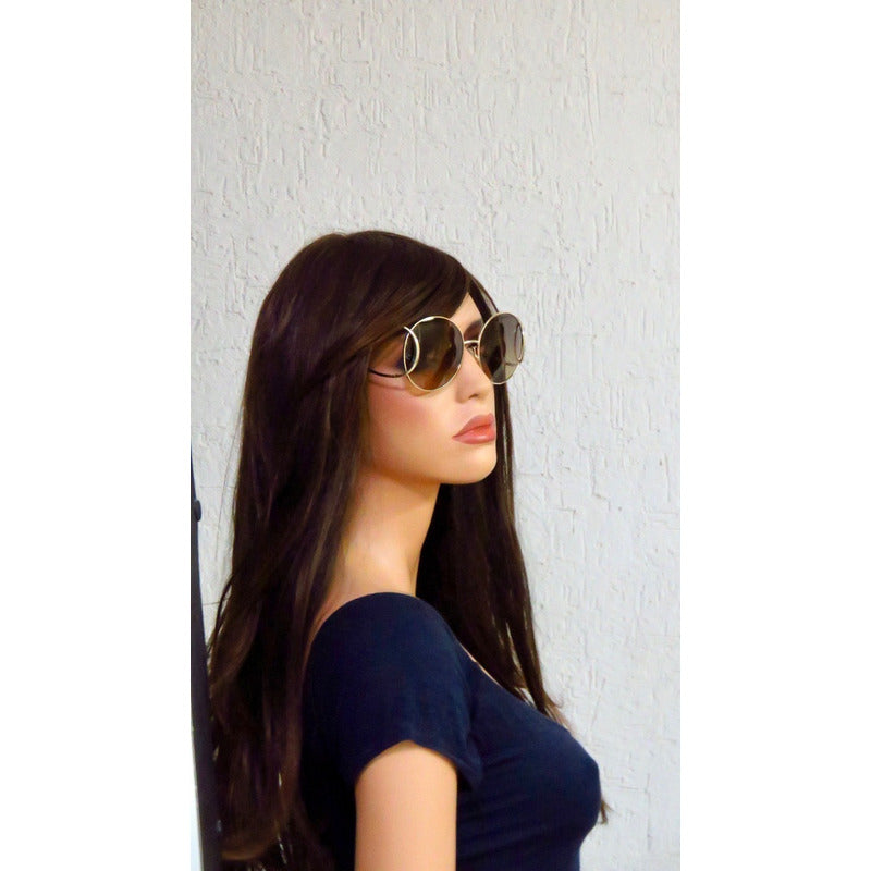 Lentes De Sol Chloé Ce124s Gold Round Mujer Italy 60mm Suns
